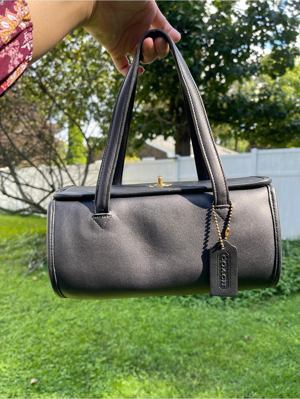 Vintage Coach bag (Geometric roll bag)